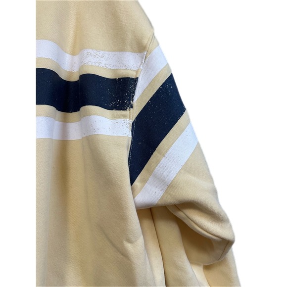 Wild Fable Yellow Striped V Neck Sweatshirt Women's Size Large - Picture 3 of 6